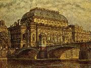 johannes brahms the national theatre in prague painting